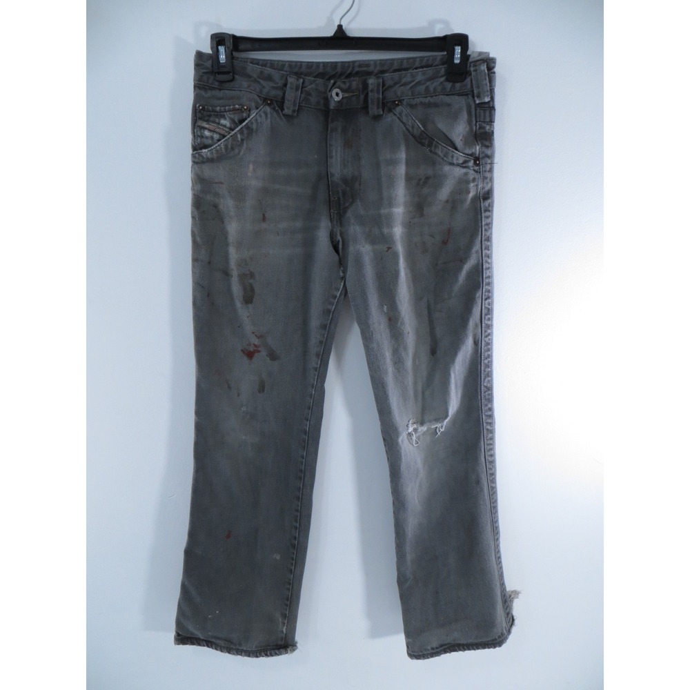 Vintage Diesel Roody Mens Distressed‎ Gray Jeans 31x29 Tag 31